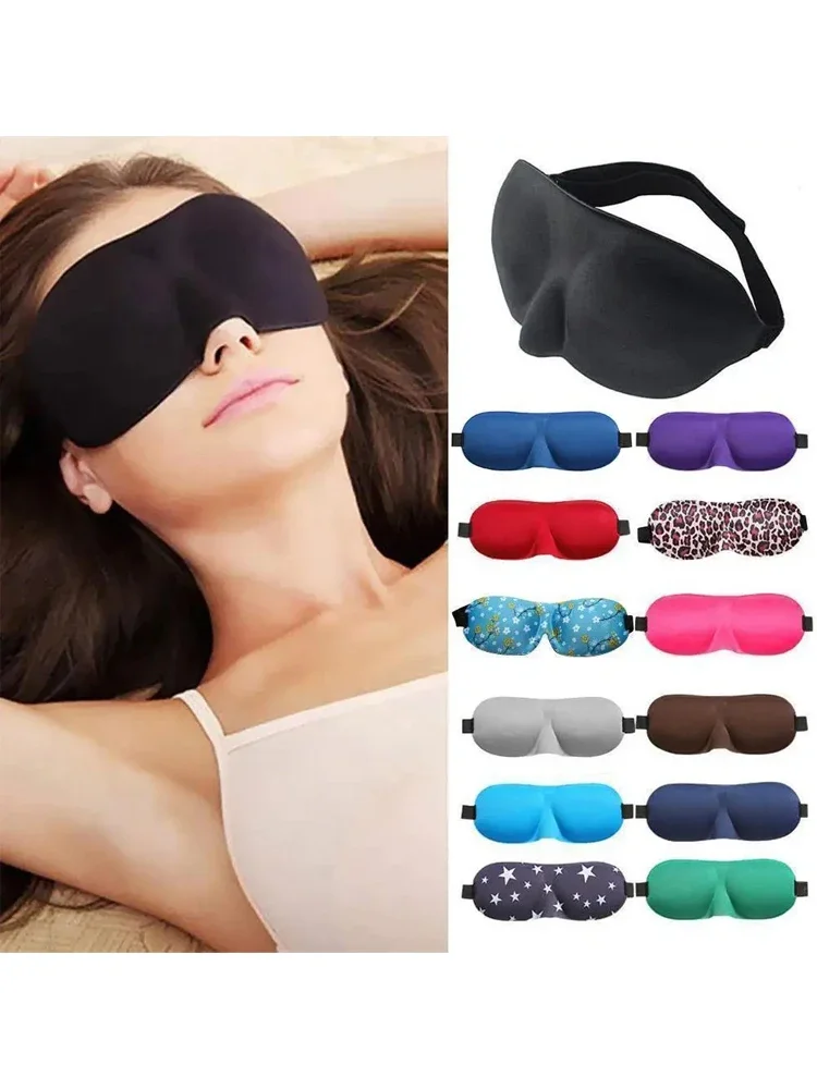 Masque pour les yeux de sommeil 3D respirant, occultant fort, bandeau doux et Portable, pare-soleil de voyage pour l'école, le bureau et la maison