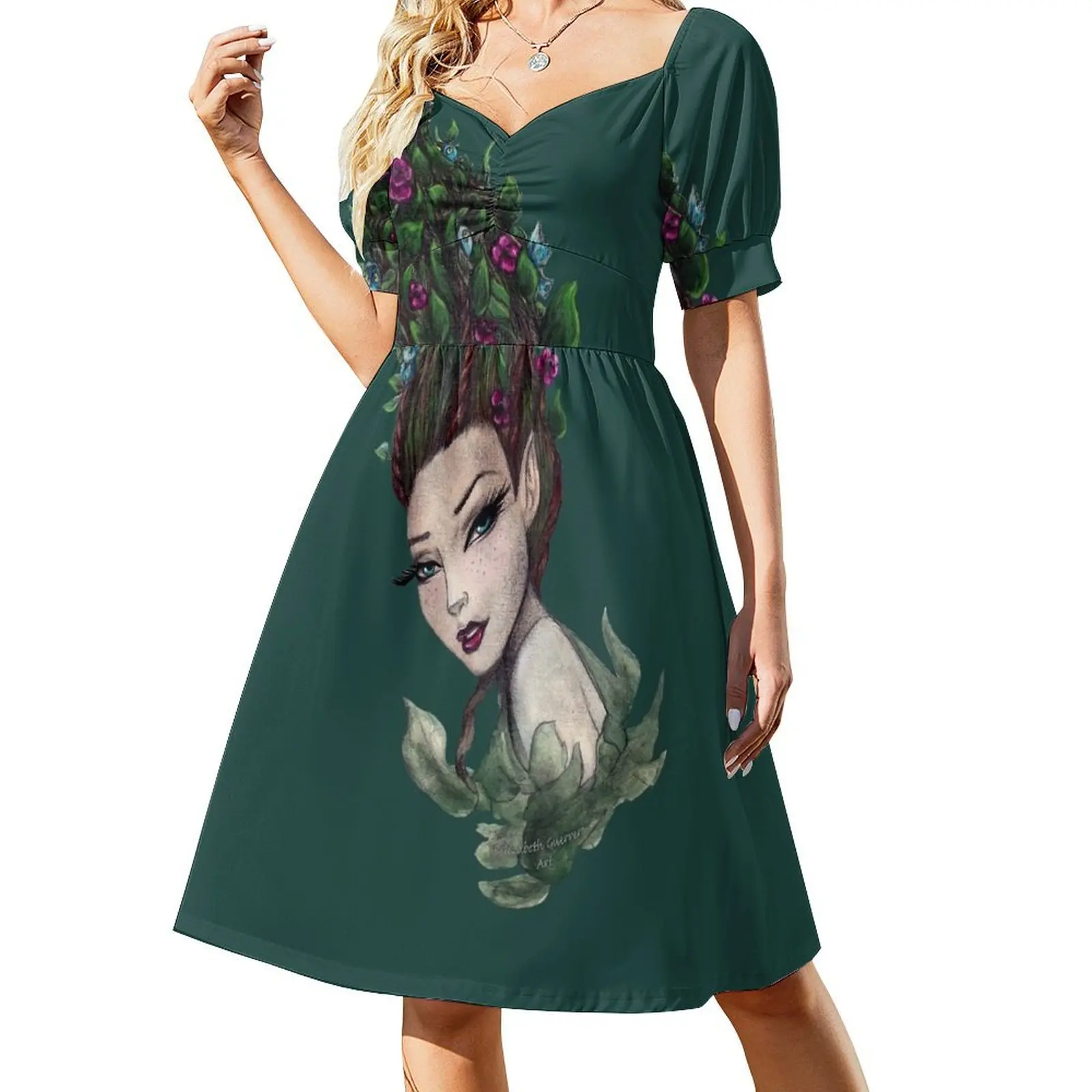 

Forest Elf Short-Sleeved Dress elegant women's dresses for wedding elegant party dresses for women 2025 Long dress