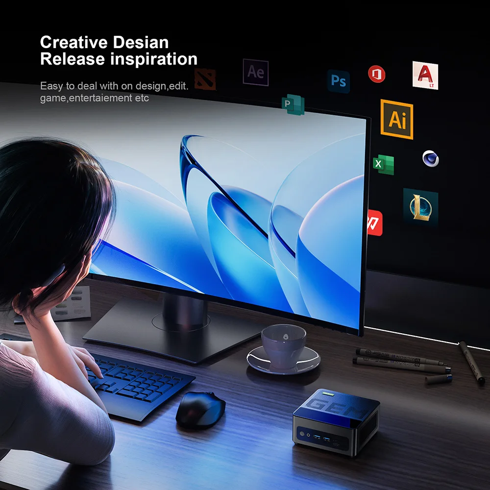 Chatreey GEM 미니 PC R7 8845HS 780M R9 6900HX 680M 게임용 데스크탑 컴퓨터(WiFi 6/블루투스 5.2/OCuiLink/HDMI/DP/USB 4.0 포함)