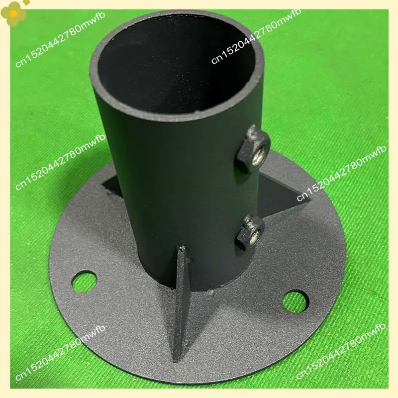 LDHL Chain Link Fence Pole Floor Flange Metal Chain Link Fence Mailbox Accessories 65Mm