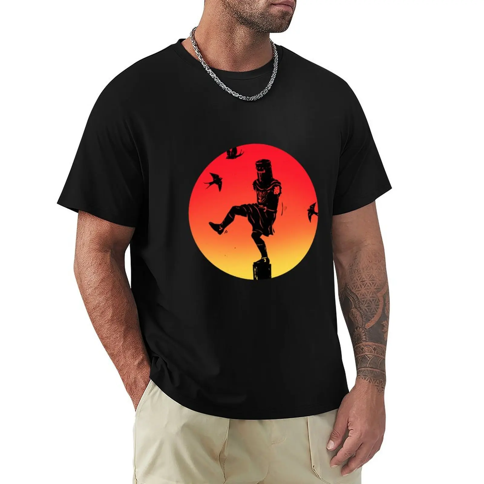 

Black Night Ninja Sunset T-Shirt Plus Size Summer Short Sleeve T-Shirt