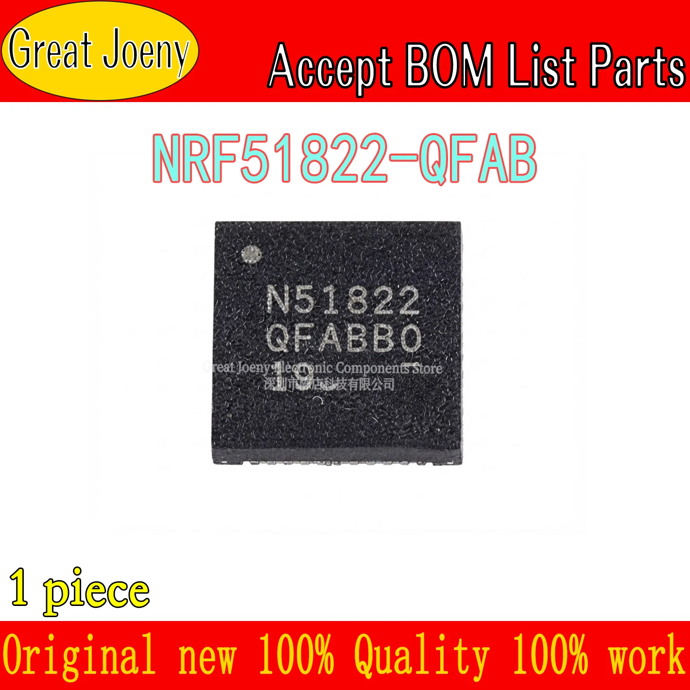 100% Brand New Original N51822 NRF51822-QFAB NRF51822 IC Chipset QFN-48 Bulk Best Price In Stock