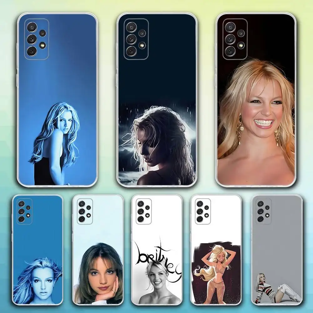 

Phone Case For Samsung S30,23,21,22,20, FE lite,S10,9,8,7 PIus Note20ultra Soft B-Britney Singer Spears Transparent