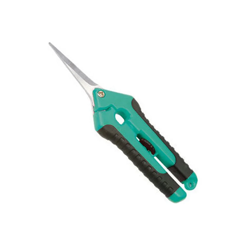 Pro'sKit SR-330 Multipurpose Double Color Stainless Steel Sharp Scissors For Gardening Leather Carpet Plastic Pipe Cardboard