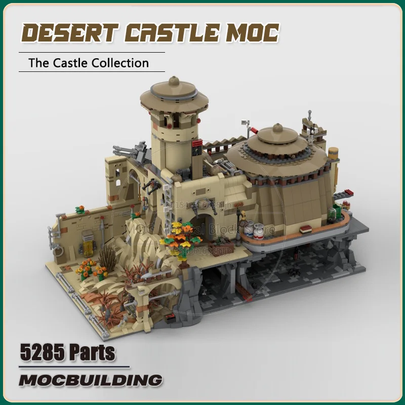 

UCS Desert Castle MOC Building Blocks Diorama Set Architecture Model DIY Assembly Technology Bricks Xmas Toys Display Gifts