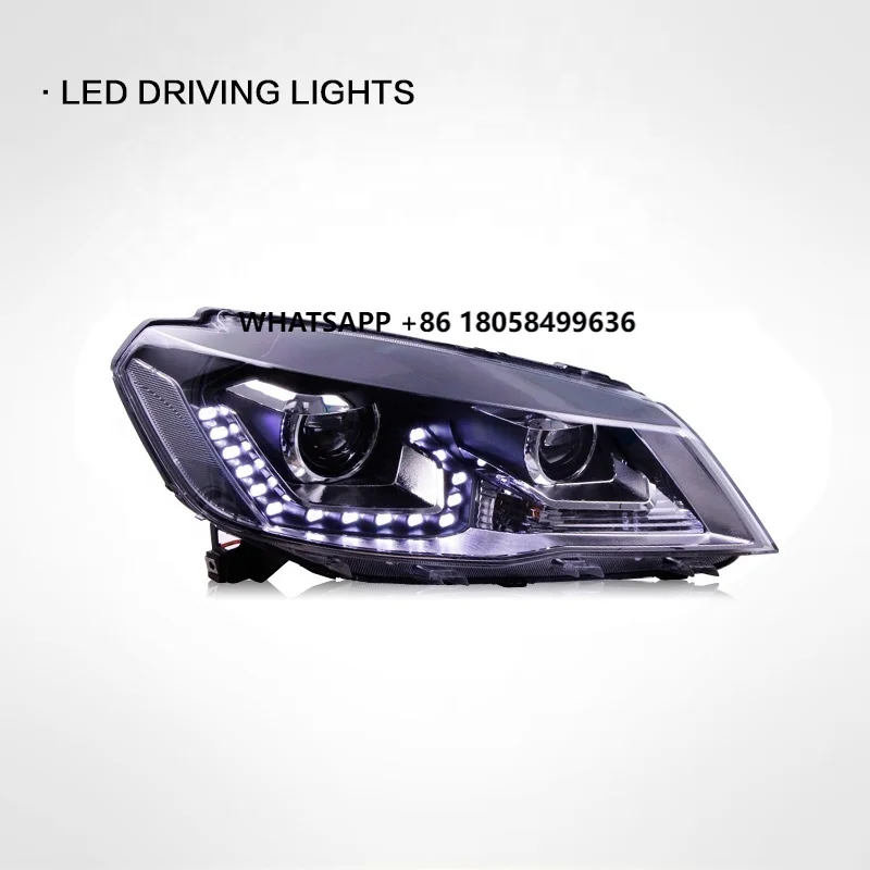 

Suitable for 2013 - 2016 Volkswagen Jetta Headlight Assembly Modification LED Daytime Running Light Double Lens Xenon Headlight
