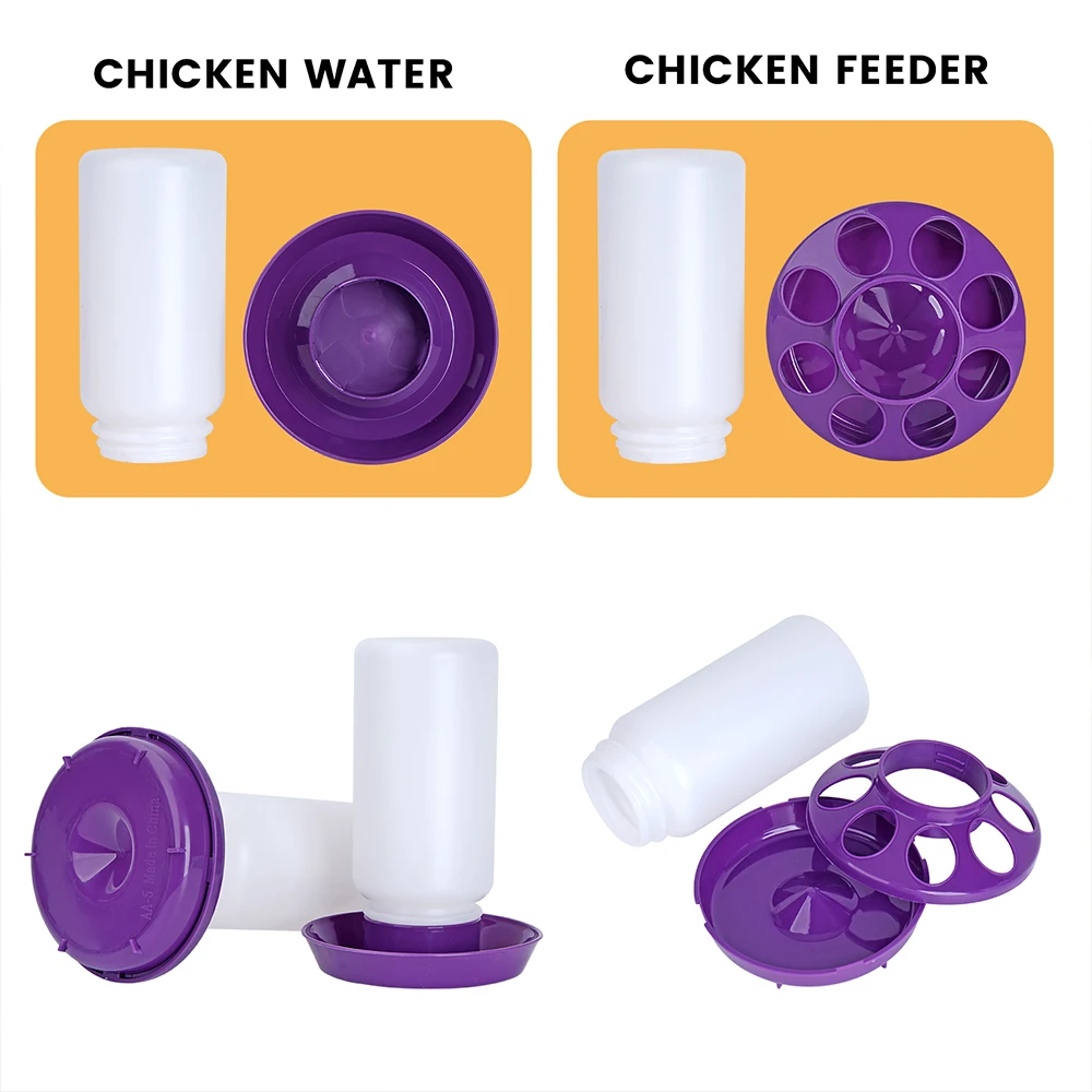 Bebedero automático para pollos, cubo alimentador de codorniz, bebedero para aves, equipo para bebedero, 1L