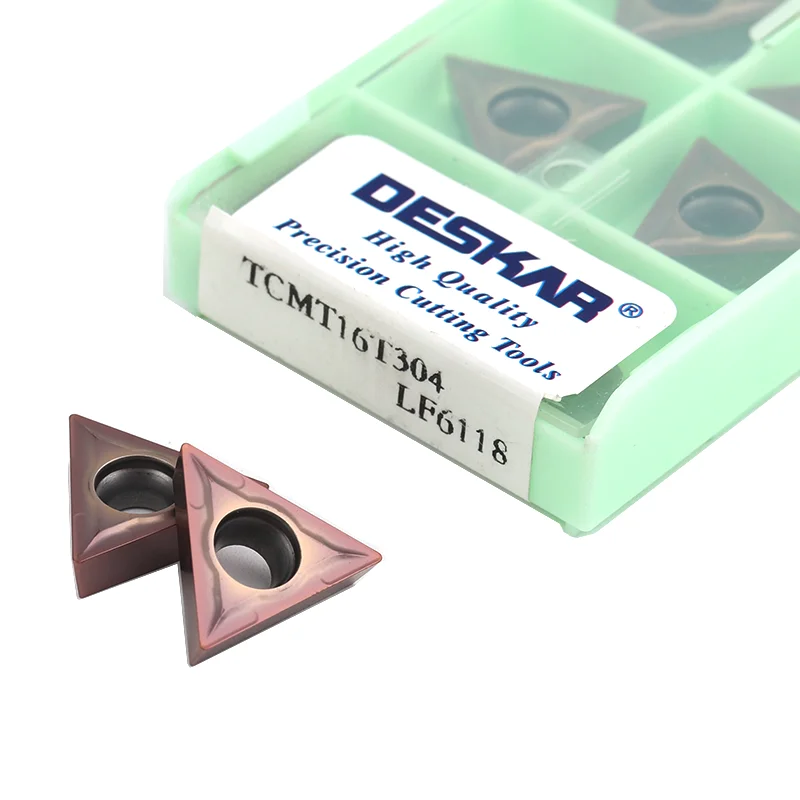 

10шт TCMT 090204 TCMT 110204 TCMT 110208 TCMT16T304 LF6118 LF6018S Твердосплавные вставки DESKAR Токарный станок с ЧПУ Металлический резак Токарные инструменты