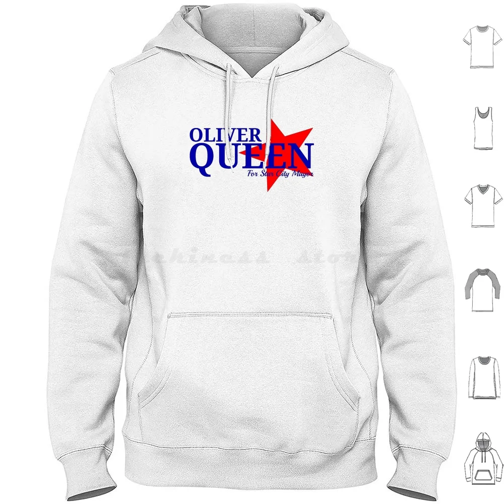 Oliver Queen For Star City Mayor-Patriotic Colors Design Hoodie cotton Long Sleeve Arrow Oliver Queen Green Arrow Stephen