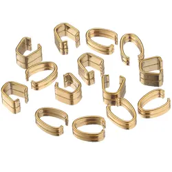 50pcs Stainless Steel Pendant Clip Connector Pinch Bail Clasp DIY Jewelry Making Gold Color Clasps Findings Accessories Bulk