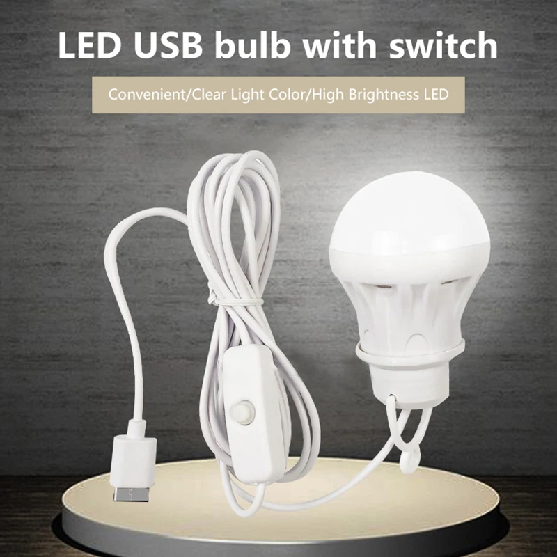 

DC5V USB LED Bulb, Ideal for Outdoor Camping, Fishing, Barbecue Emergency Tent Lamp