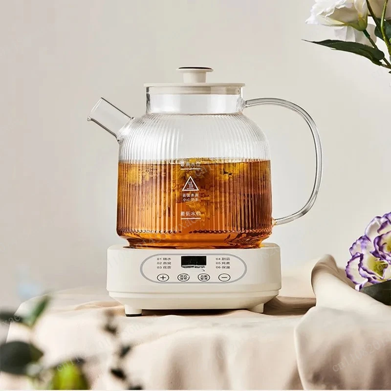 Small Size Household Glass Health Pot Multi-Functional Flower Tea Pot Split Design Office Essential for Healthy Drinking
