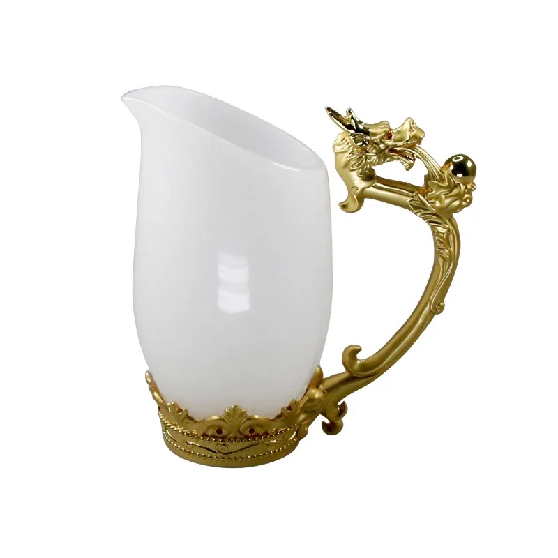 Retro Yuanmingyuan Zodiac Glazed Jade White Marble Baijiu Cup, Spirits Cup Wine Pot Restaurant Business Wine Set