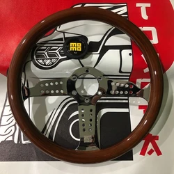 14Inch JDM MOMO GRAND PRIX Wood Steering Wheel Car Rally Racing JDM Real MOMO Steering Wheel Volantes For VW HONDA TOYOTA BMW