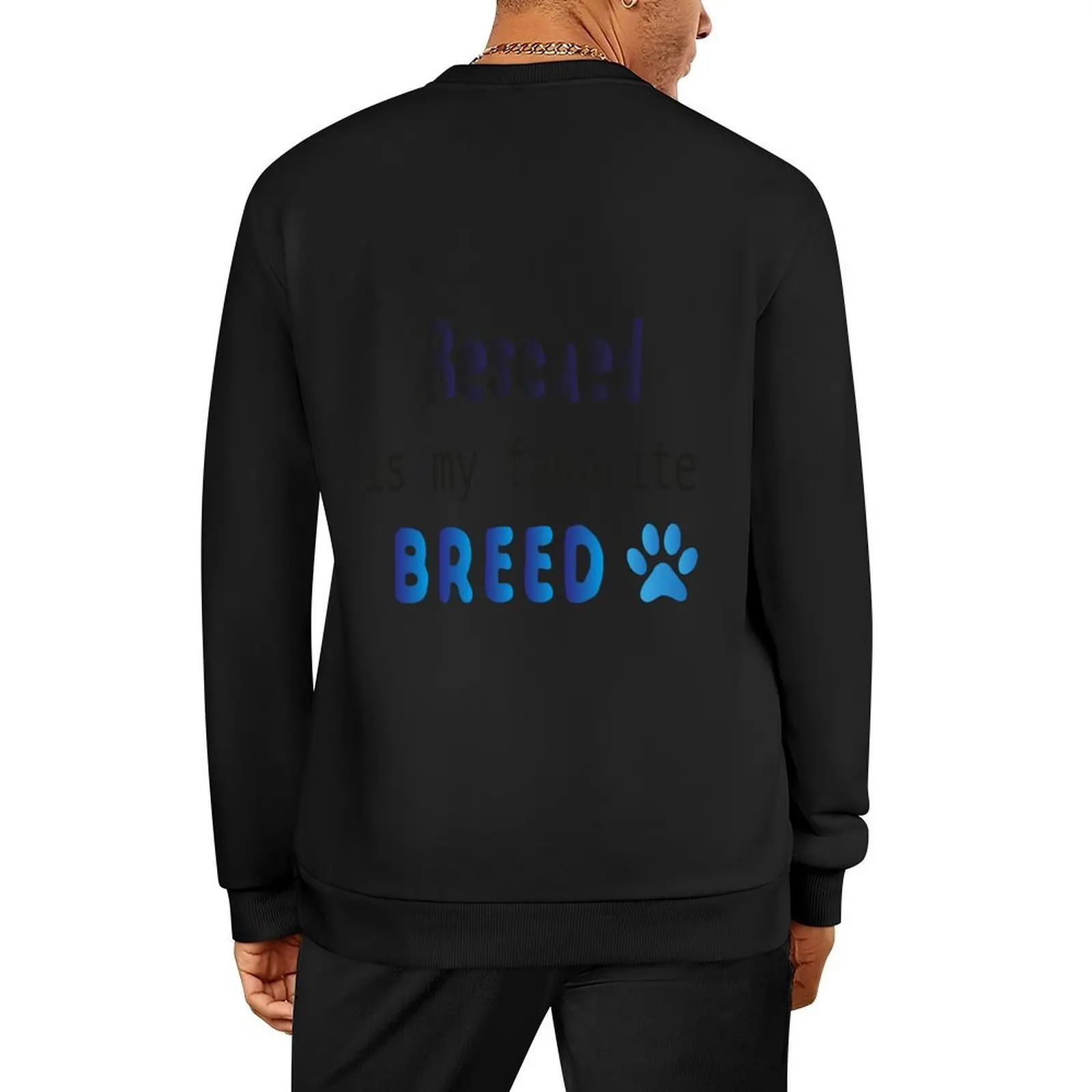 

Rescued is my favorite breed Pullover men's clothing korean style clothes autumn tracksuits hoody