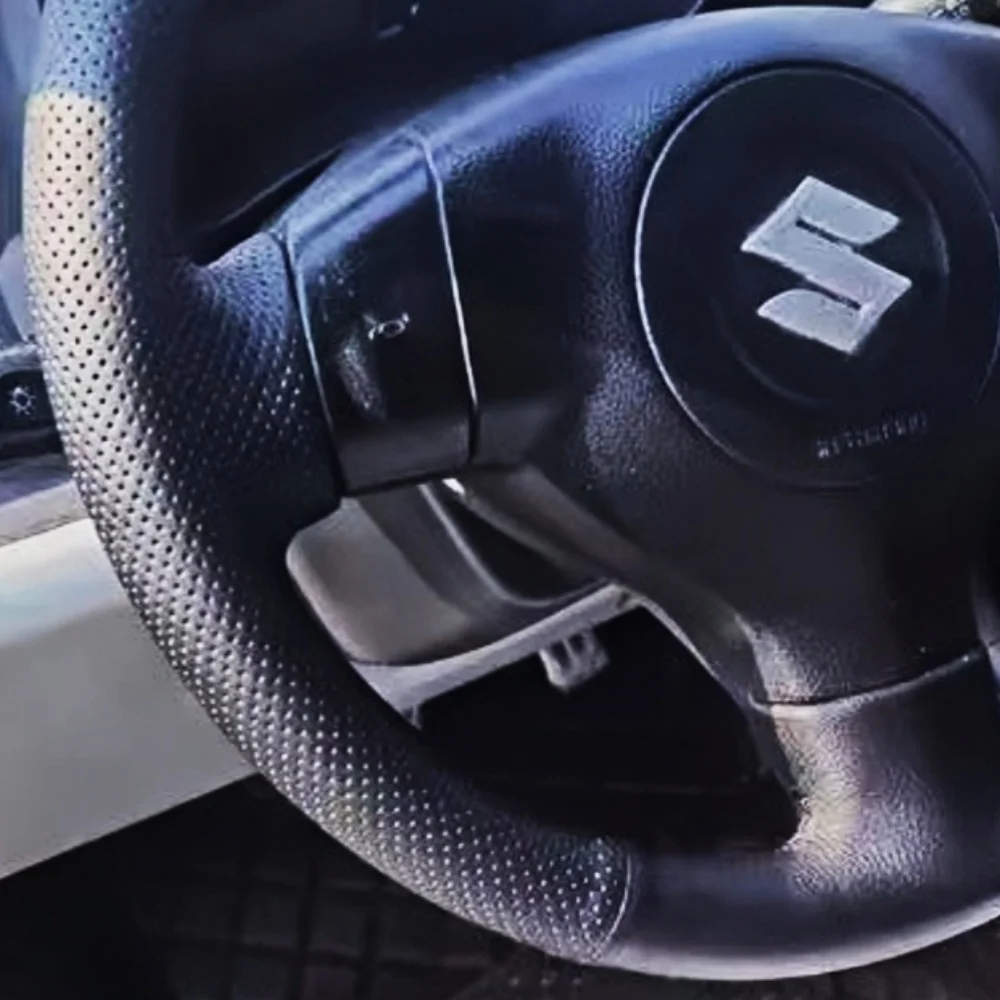 Custom Car Steering Wheel Braid Cover Soft 100% Fit DIY For Suzuki SX4 Alto Old Swift Opel Agila Car Products Steering Wrap