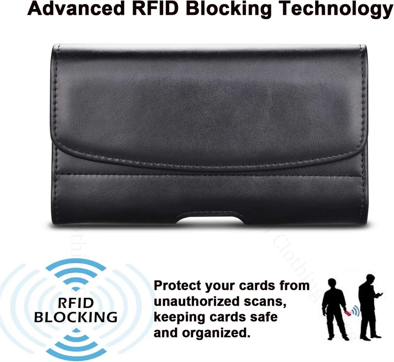 

RFID Leather Phone Pouch For ZTE nubia Z70S Ultra Z70 Z60S Pro Z50S Z40 Z30 Focus Pro Neo 2 Cover Waist Bag Card Belt Clip Case