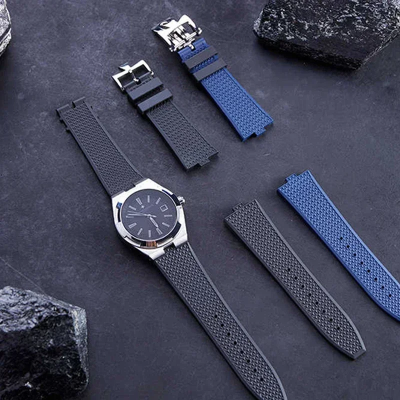Luxury FKM Rubber Watchband For Vacheron Constantin 4500V 5500V 7900 Watch Strap Vc 7mm Wrist watches Bracelet
