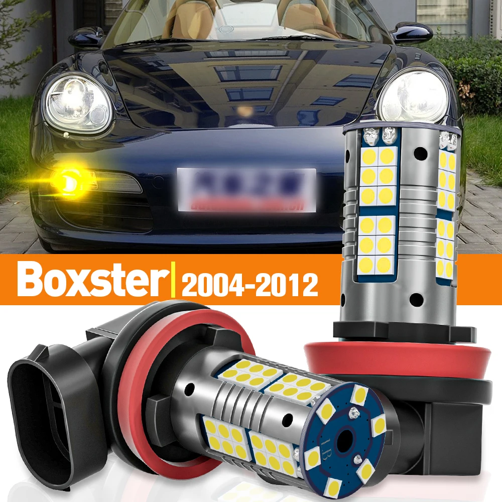 2pcs LED fendinebbia para Porsche Boxster 987 2004-2012 2005 2006 2007 2008 2009 2010 2011 accesorios lámpara Canbus