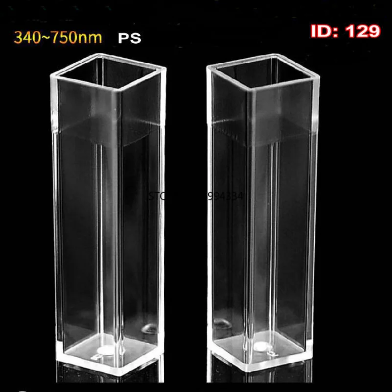 100 pz/lotto 6 cuvetta per fluorometro in plastica di tipo diverso 4.5ml/1.5ml 10mm, colorizzatore in plastica