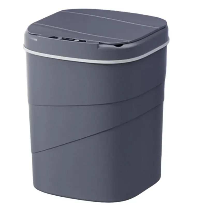 

BAAR-Smart Trash Can With Lid Infrared Sensor Rechargeable Hands-Free Silent Closing Works In For Home Office Bathroom Kitchen