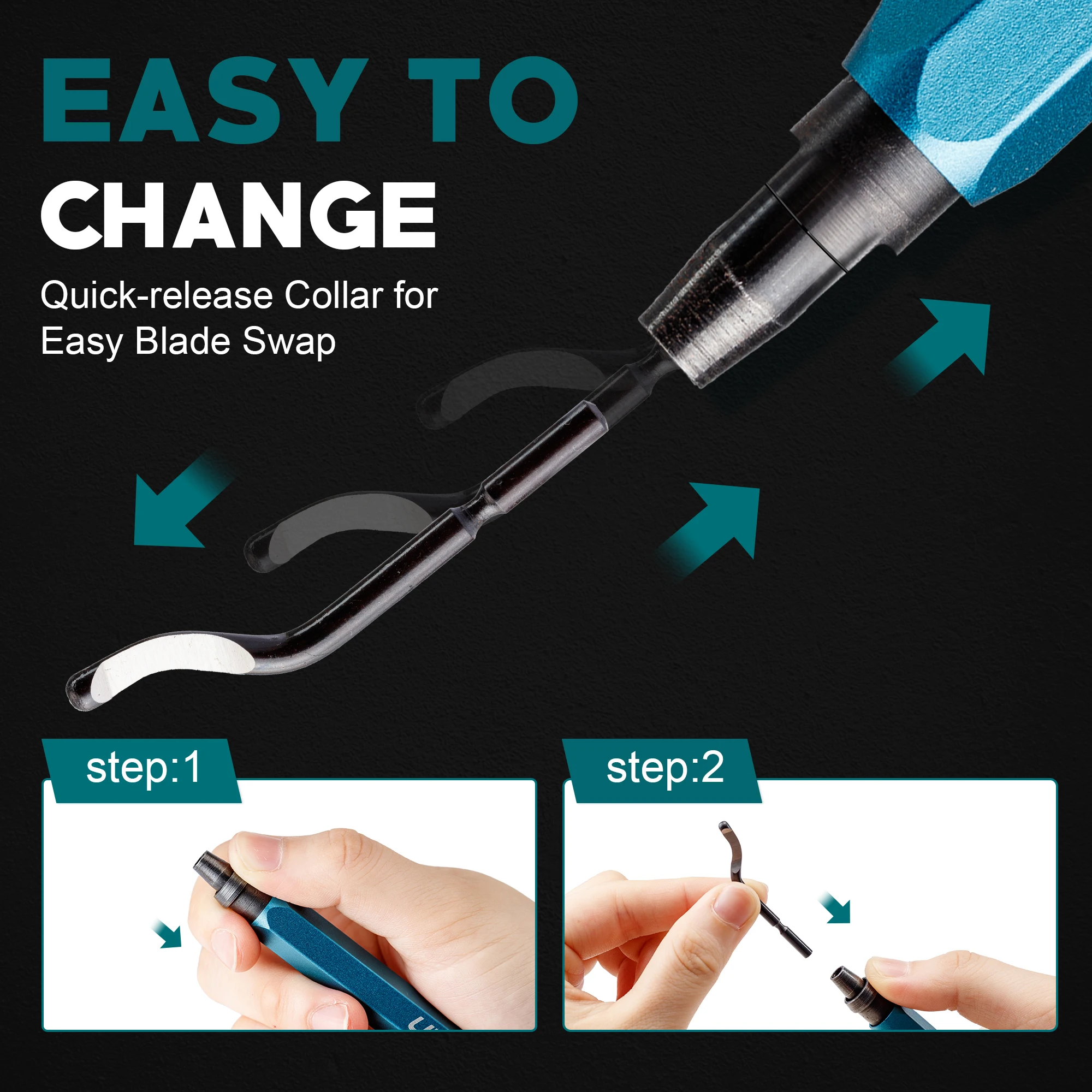 Deburring Tool with 11 Extra Blades Burr Cutter Trimming Knife Scraper Deburring Tool DIY Edge Cutter Router Bit Rotary Deburr