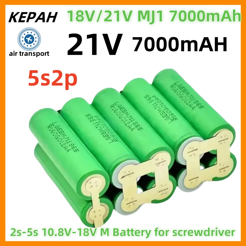 for MJ1 2S1P 1S3P 3S2P 4S2P 5S2P 8.4V 3.7V 10.8V 16.8V 18V MJ1 battery pack 18650 3500mAh battery for 18V screwdriver battery