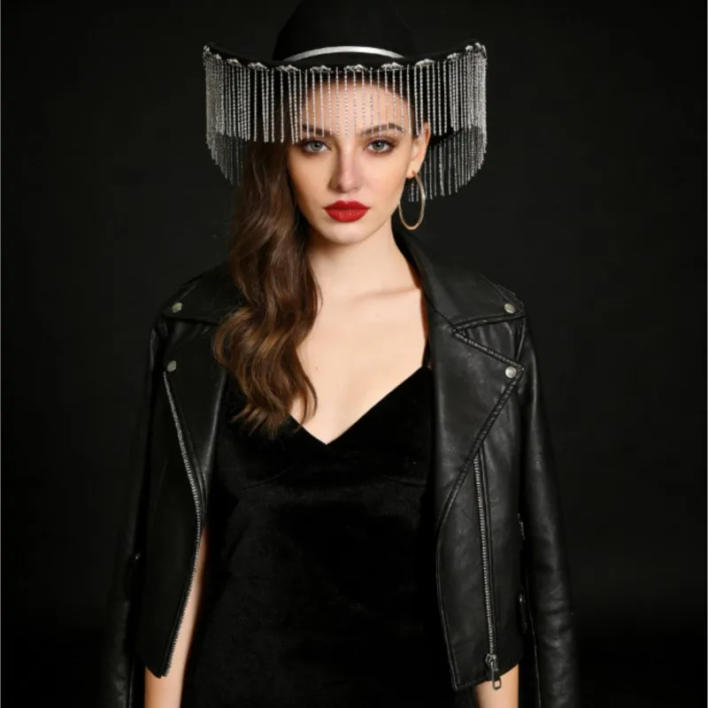 Fine tassel top hat casual and elegant small festival party