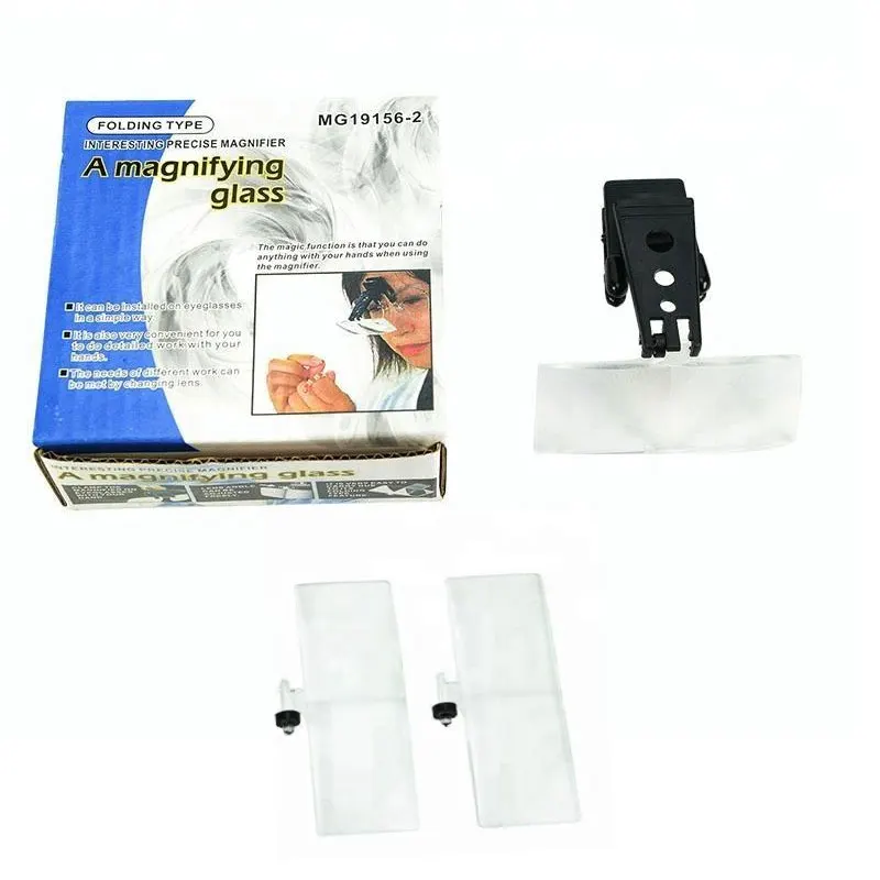 

1.5X 2.5X 3.5X Hands Free Magnifier Loupe Reading Magnifying Glass with Clip