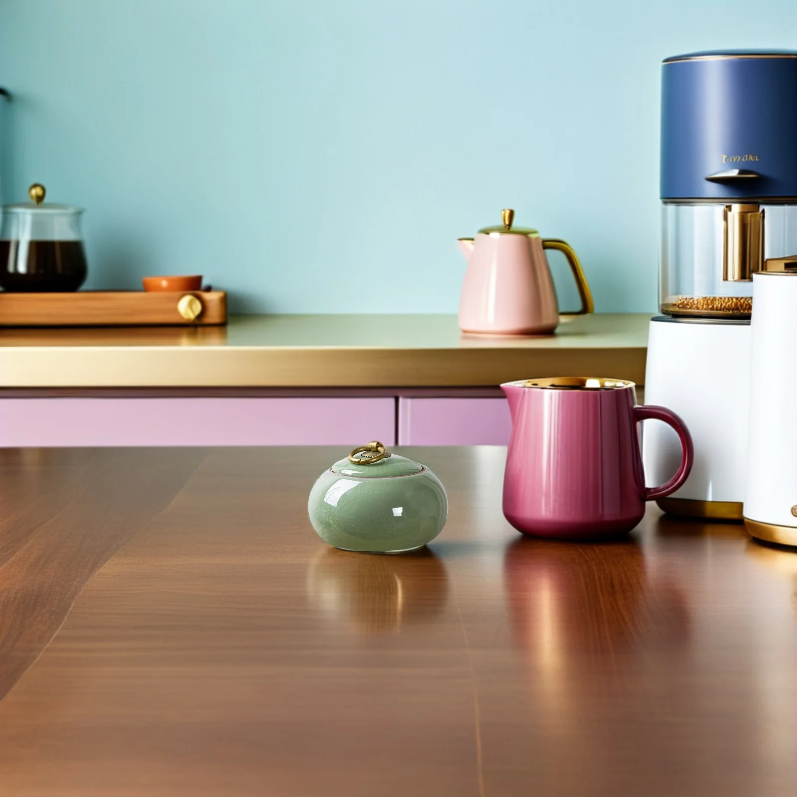 

Ceramic Storage Jar Airtight Tea Canister Sealed Lid Kitchen Container Coffee Candy Holder Ceramic Tea Canister