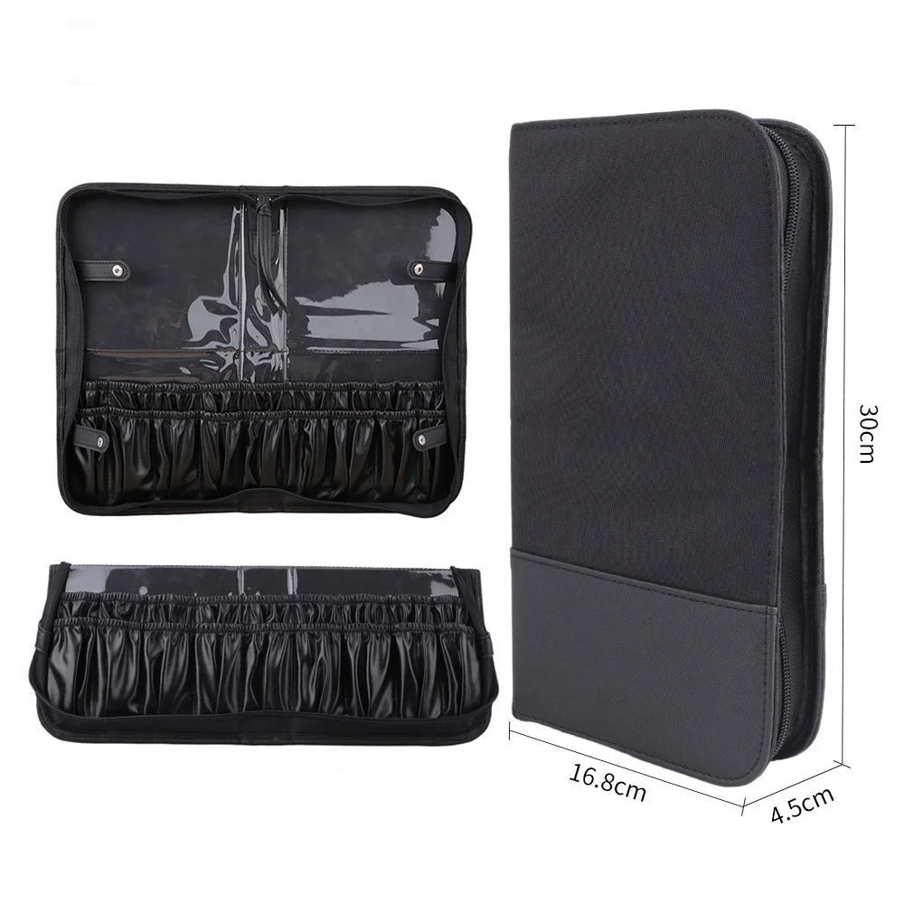 

30pcs/40pcs Folding Makeup Brushes Organizer Professional Travel Stand-up Cosmetic Bag Artist Storage Bag (Only Bag)