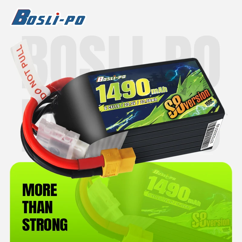 แบตเตอรี่ NEW S8 รุ่น FPV ความจุ 1490mAh 150C 22.2V 6S Lipo สำหรับโดรนแข่ง