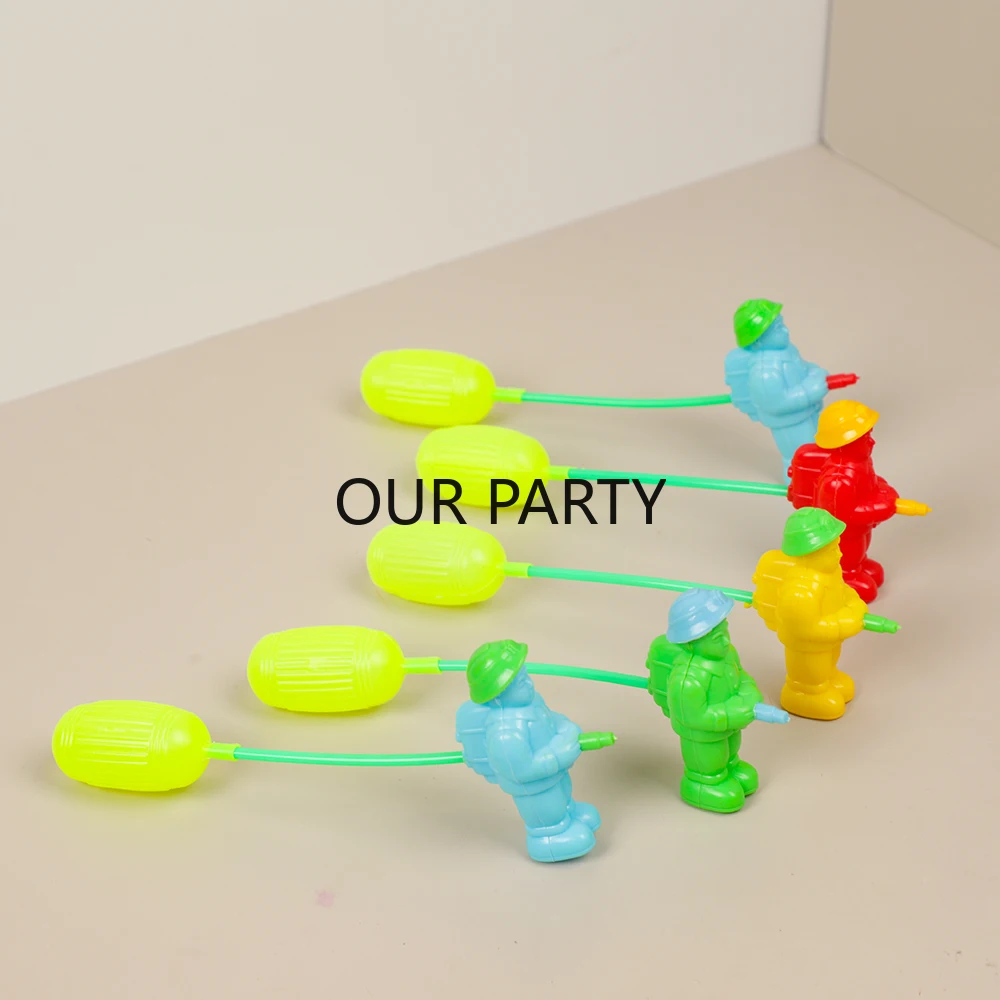 12Pcs Colorful Mini Firefighter Press Water Gun Summer Outdoor Toys for Kids Boy Birthday Party Favors Pinata Fillers Goodie Bag