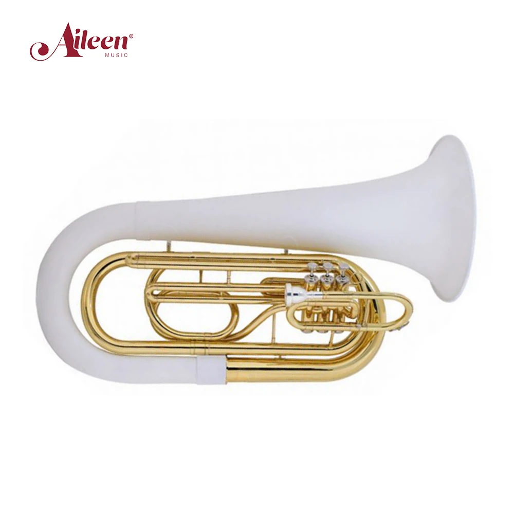 

Hot Sales Yellow Brass Body Marching Tuba with Synthetic Plastic Bell(MTU-G4278G)