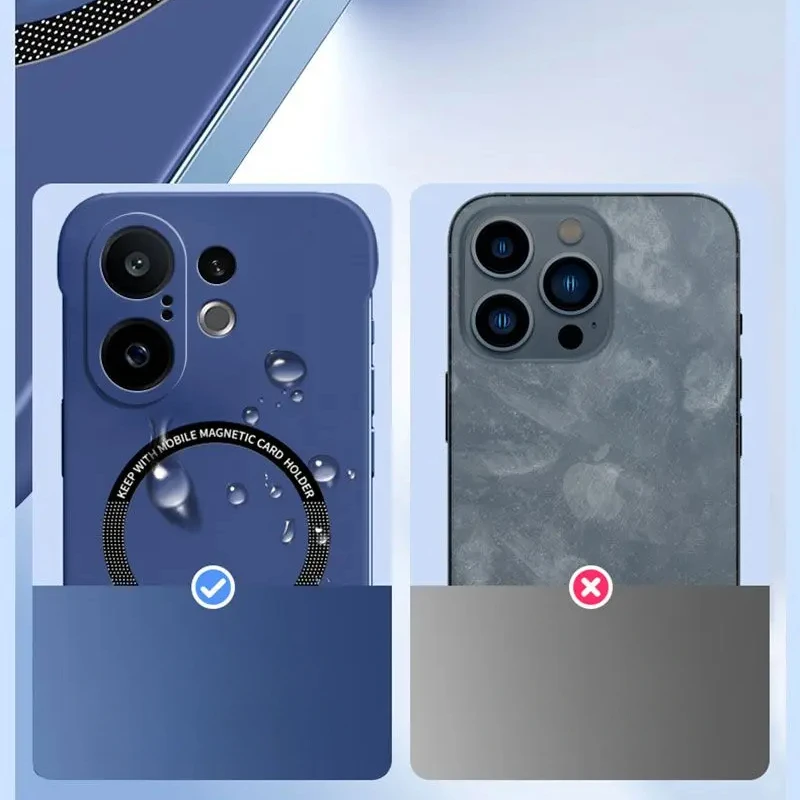 Ultra-thin Frameless Magnetic Phone Case for VIVO X200 FE Magsafe Matte Hard Wireless Charging Back Cover for VIVO S30Pro Mini