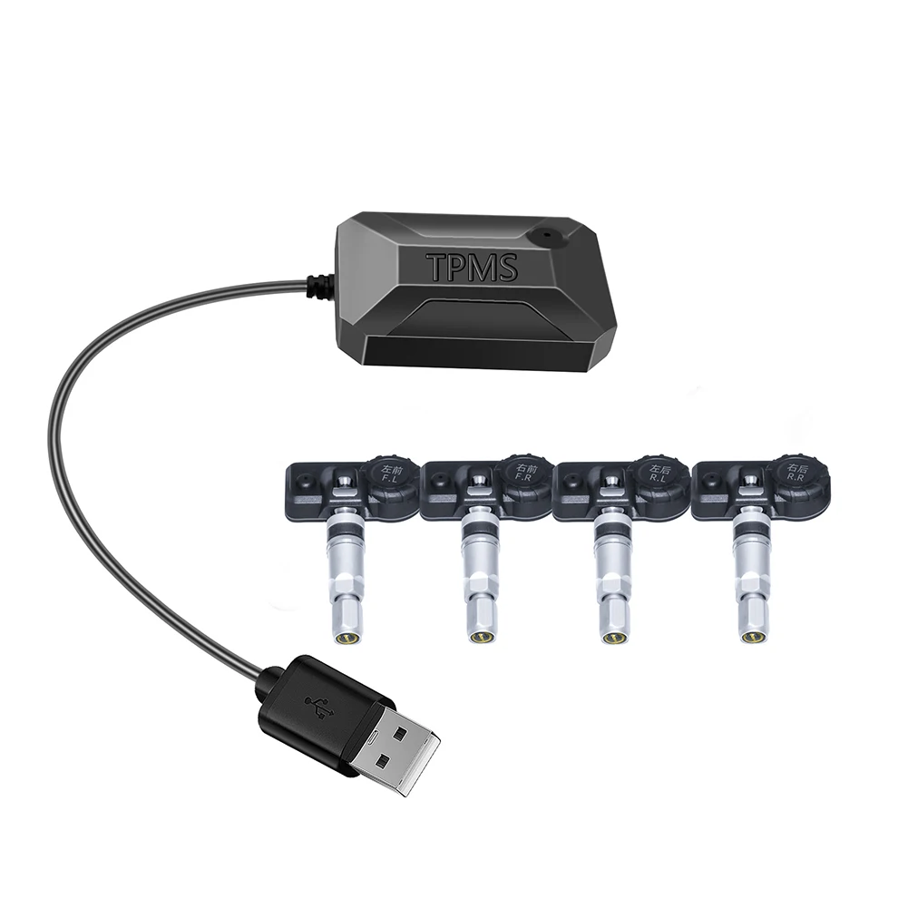 

USB Android Auto Security Temperature Alarm System External /Internal Sensor Car Tyre Pressure Monitor for Car Radio DVD Player