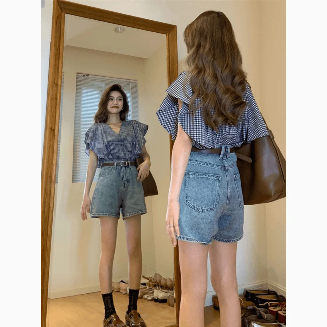 Sweet And Cool Sle Dames Zomer Cheered Irt En Wijde Pijpen Broek Set Ort Sve Ronde Ne Casual Afslankende Outfit