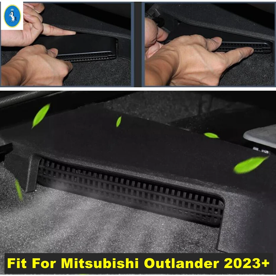 

Black Car Interior Under Rear Seat Air Vent Duct Outlet Shell Protection Cover Accessories For Mitsubishi Outlander 2023 2024