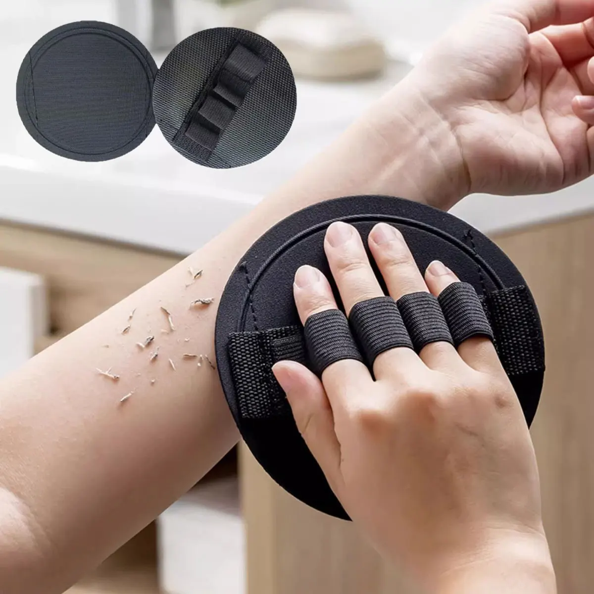 

1pcs Bath Scrubber Rubber exfoliating cleaning brush Body exfoliating bath scrub shower brush Bathing tools Circular bath brush