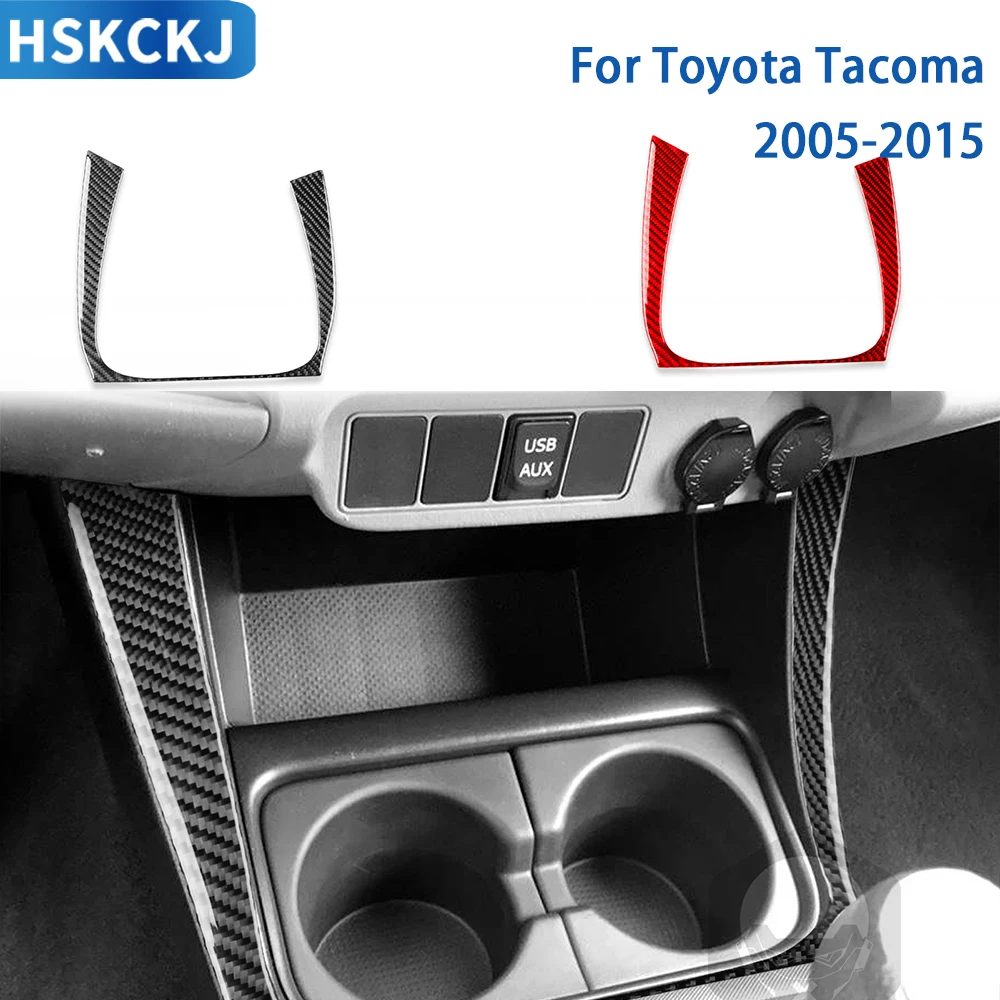 

For Toyota Tacoma 2005-2015 Accessories Carbon Fiber Car Interior Center Console Side Trim Strips Sticker Decoration