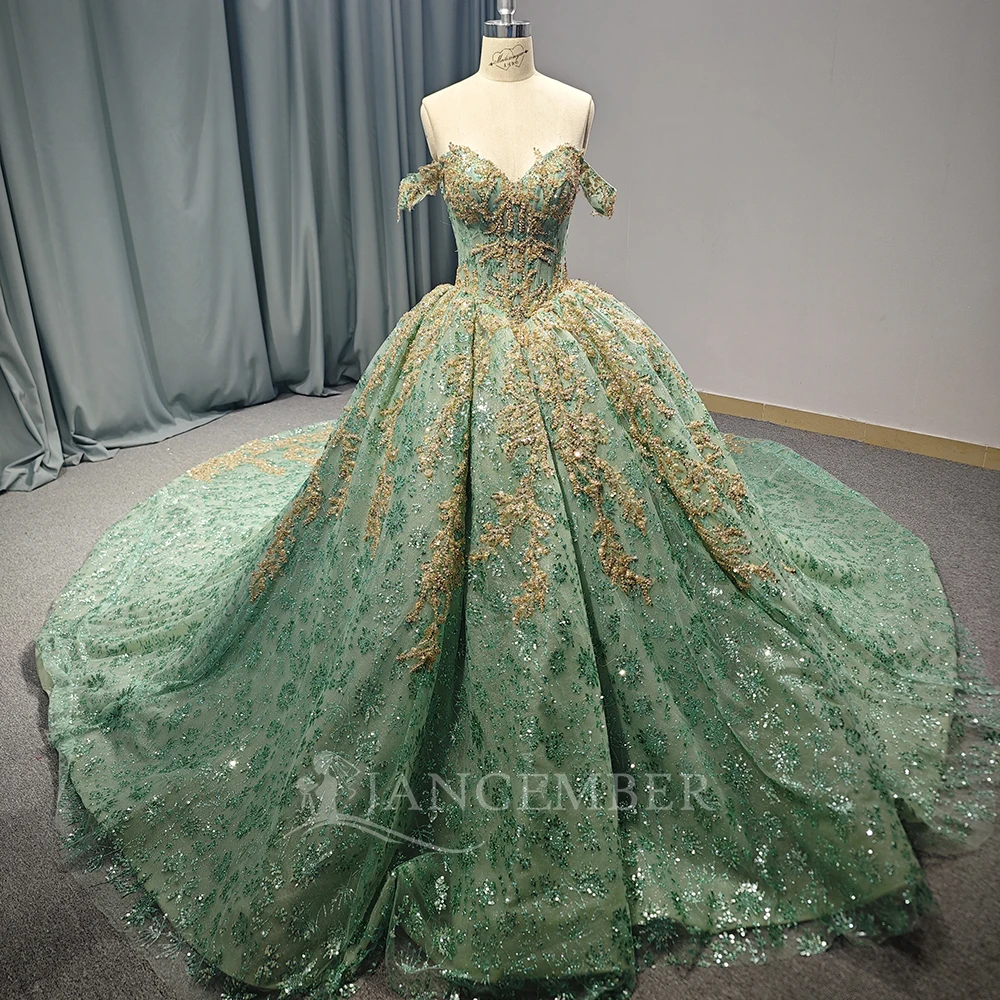 

Платья Quinceanera для женщин, бальное платье, блестящее многоуровневое платье из органзы с открытыми плечами, вечернее платье для выпускного вечера, платья de 15, quinceañeras