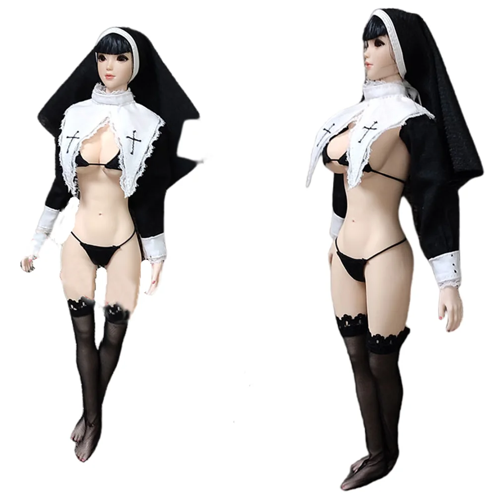 

1/6 Scale Female Soldiers COS Sister Clothing Bud Silk Stockings Shawl Bikini Headdress 12Inch Action Figure Body Doll