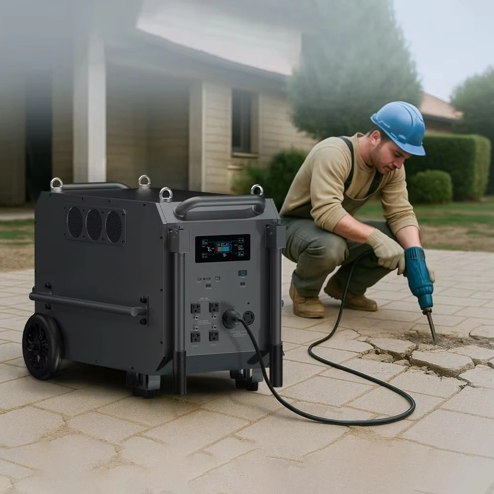ABOK 7200Watt Portable Solar Generator 110V 220V AC Outlet Rechargeable Power Station Pure Sine Wave LiFepo4