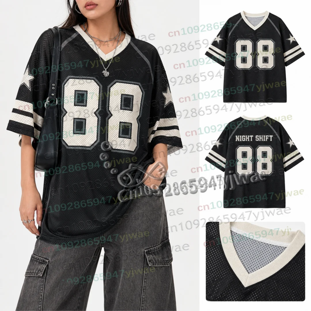 Women Fashion Usa - American Streetwear Football Jersey Summer Special