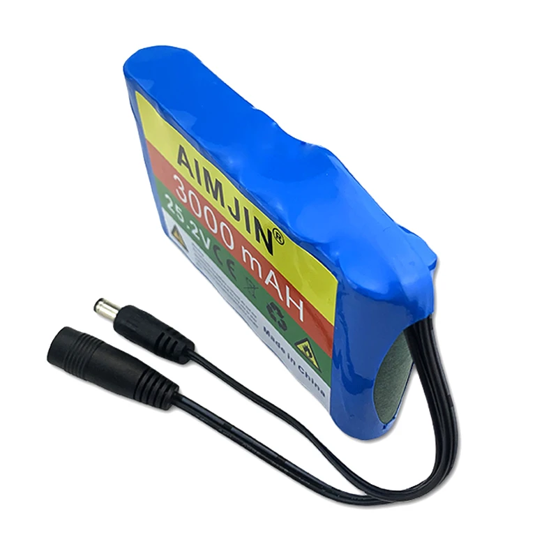 6S1P 25.2V 3000mAh 18650 Lithium Battery 25.2V 3000mAh Suitable for fishing lights, camping hood lights, batteries