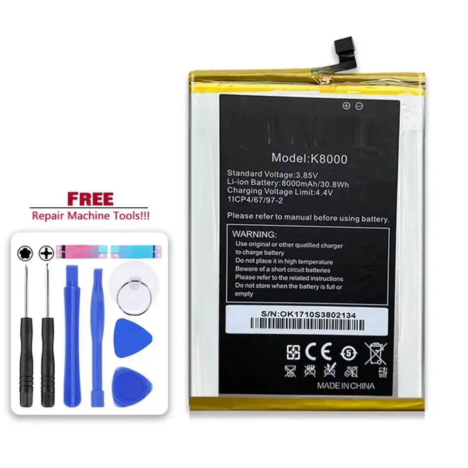 

Для Oukitel K8000 Высокоэффективная быстрая зарядка аккумулятора мобильного телефона 8000 мАч