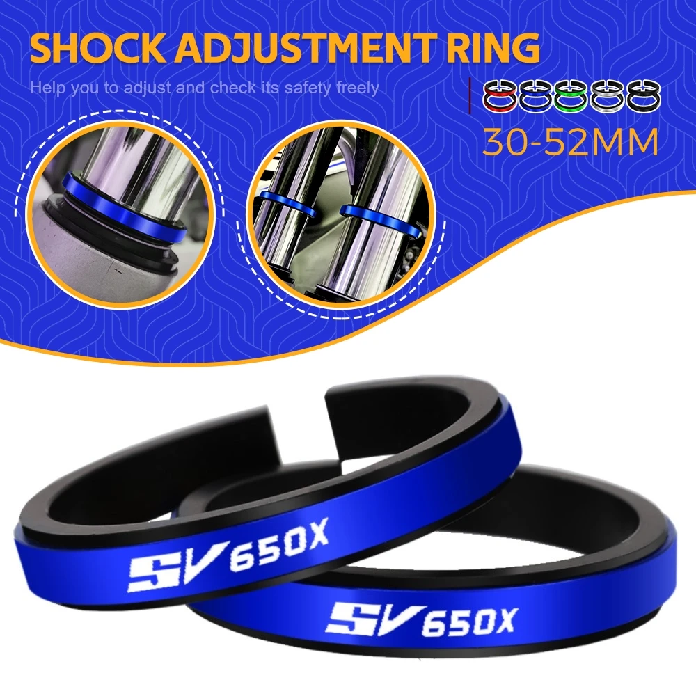 

For SUZUKI SV650 SV650X SV 650 ABS SV 650X Motorcycle Adjustment Shock Absorber Auxiliary Rubber Ring CNC Accessories 30MM-52MM