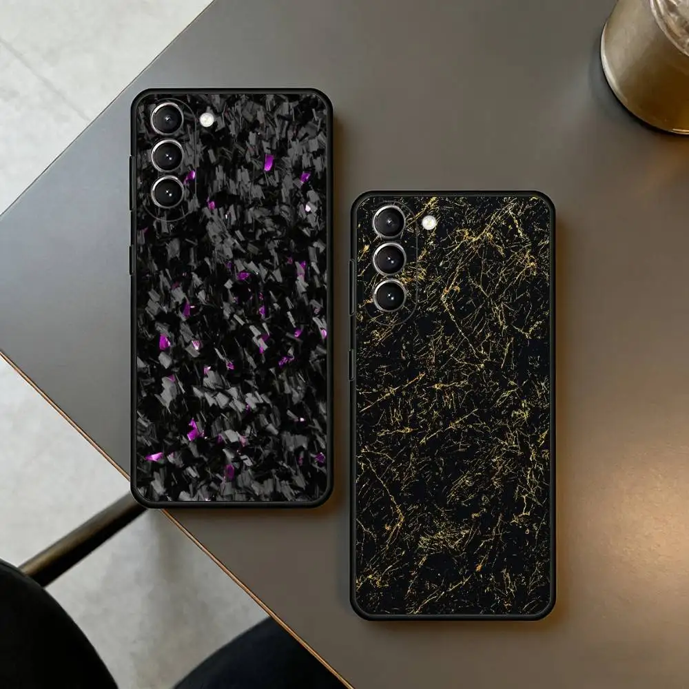 Carbon F-Fiber Pattern Painting  Phone Case Black Silicone Soft For Samsung S26,S25,S24,S23,S22,S21,S30,Ultra,Plus,Fe,Lite