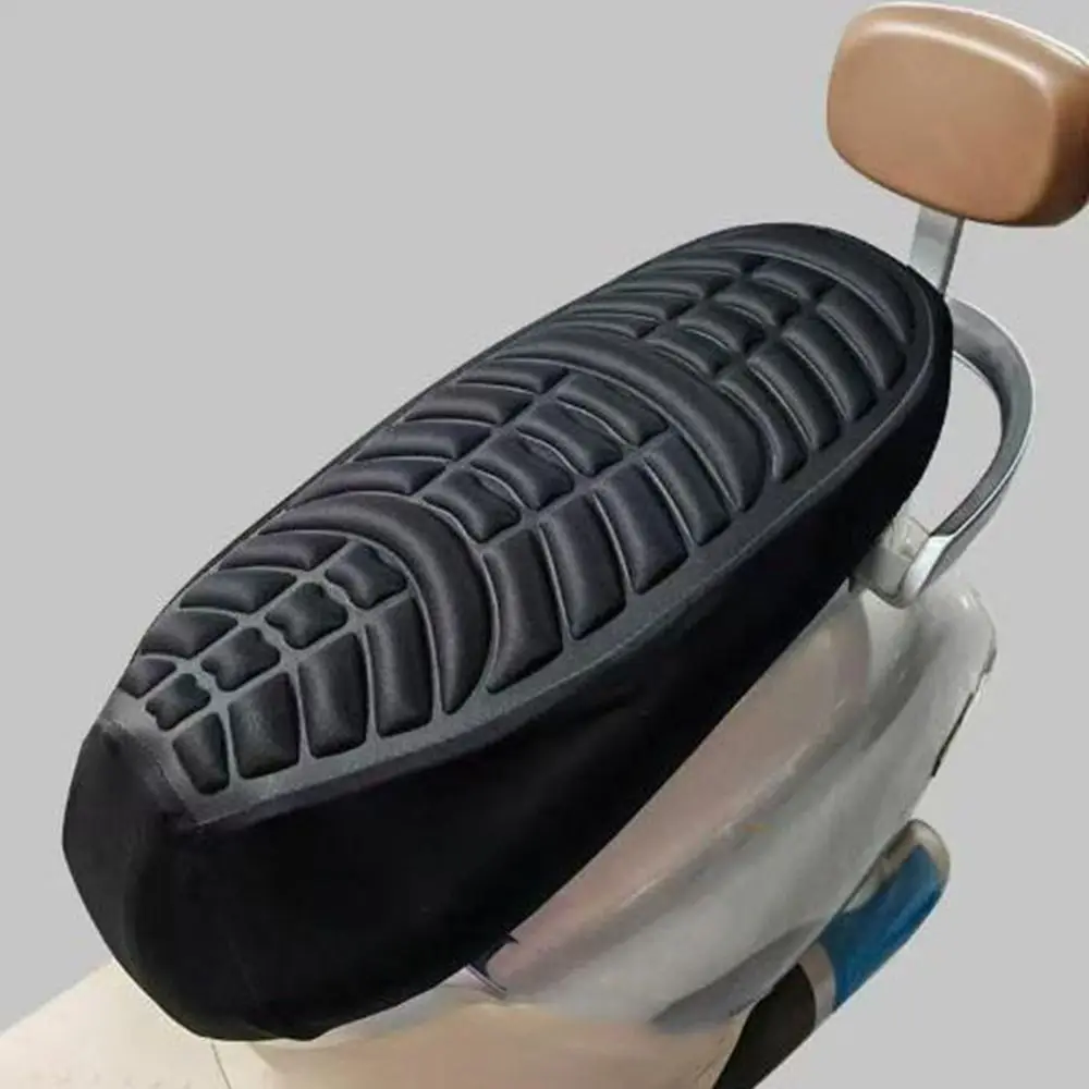 مرونة عالية ثلاثية الأبعاد غطاء مقعد دراجة نارية تنفس المضادة للانزلاق غطاء مقعد دراجة نارية كهربائية سميكة واقية من الشمس #3