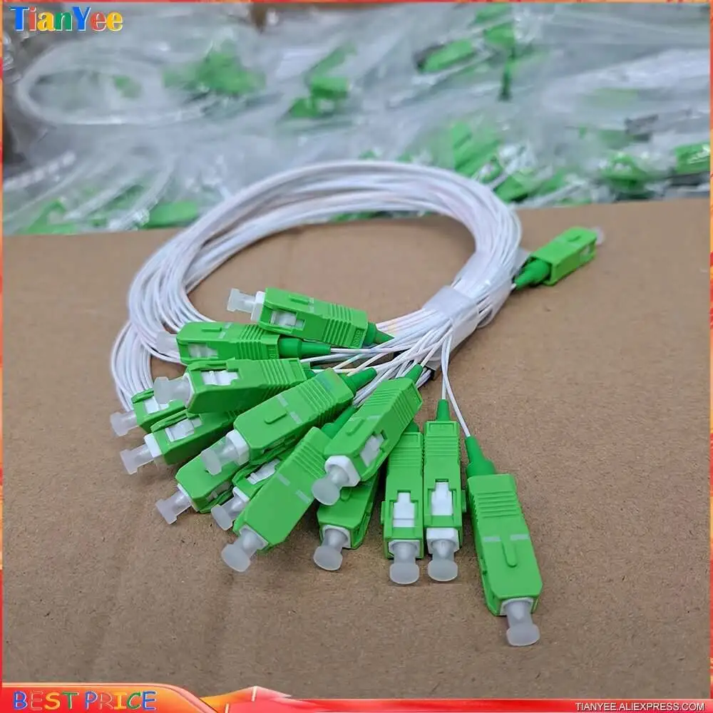 1X2 1X4 1X8 1X16 PLC SC/APC SM 0.9Mm G657A1 PVC 1M FTTH Fiber Optic Splitter